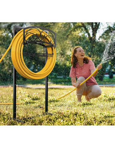 Soporte para Manguera de Jardín Fire Beauty, Acero, 54.86m