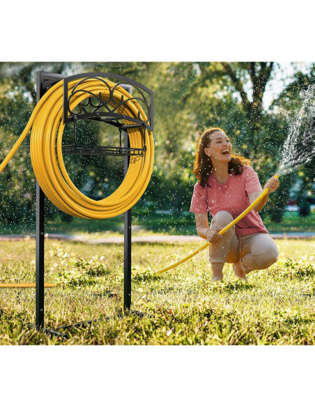 Soporte para Manguera de Jardín Fire Beauty, Acero, 54.86m