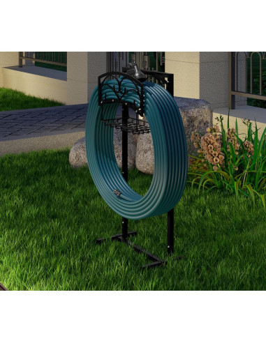 Soporte para Manguera de Jardín Fire Beauty, Acero, 54.86m