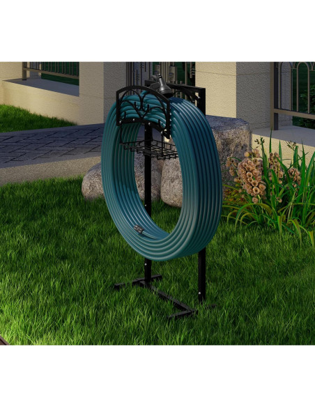 Soporte para Manguera de Jardín Fire Beauty, Acero, 54.86m