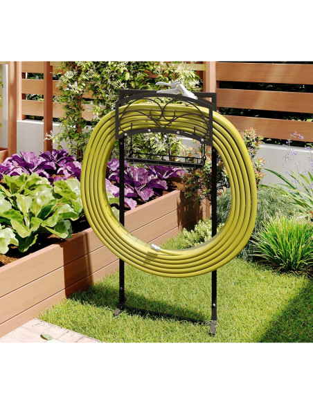 Soporte para Manguera de Jardín Fire Beauty, Acero, 54.86m