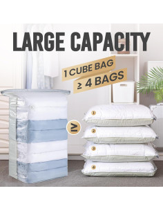 Bolsas de Almacenamiento al Vacío TAILI Jumbo 4 Pack 79x102x38 cm 2