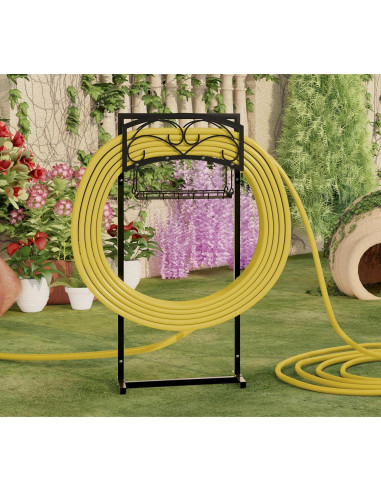 Soporte para Manguera de Jardín Fire Beauty, Acero, 54.86m