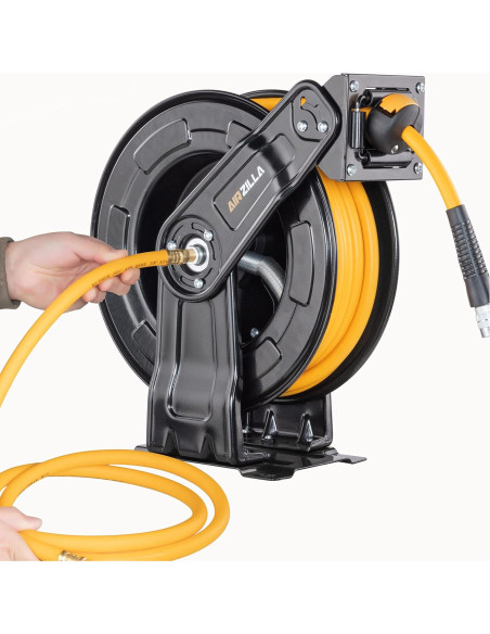Carrete de Manguera de Aire Retráctil AIRZILLA 19,81 m Doble Brazo