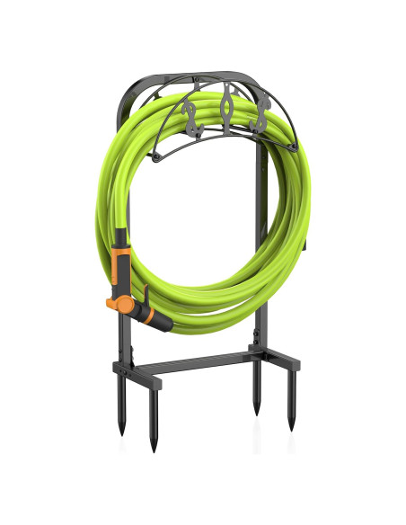 Soporte para Manguera de Jardín WiwiIron Metal 4 Picos 45.72m