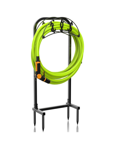 Soporte para Manguera de Jardín WiwiIron Metal 4 Picos 45.72m