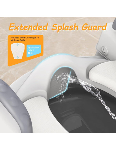 Asiento de Entrenamiento para Baño HBTower Gris Ajustable