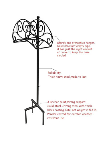 Soporte para Manguera de Jardín TREEZITEK 40.89x14.99x107.95cm