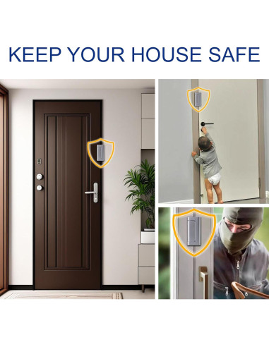 Cerradura de Seguridad Kirphealy para Puerta - 2 Paquete, Soporta 362kg