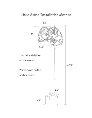 Soporte para Manguera de Jardín TREEZITEK 40.89x14.99x107.95cm