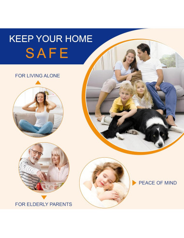 Cerradura de Seguridad Kirphealy para Puerta - 2 Paquete, Soporta 362kg