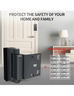 Cerradura de Seguridad QVYQVY para Puerta del Hogar - Refuerzo 7.62 cm 2