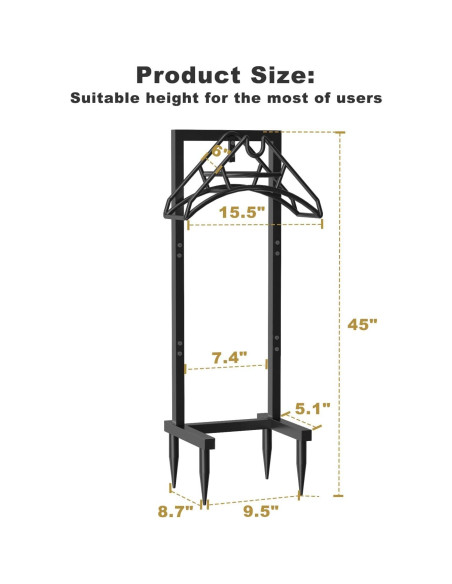 Soporte de Manguera de Jardín Artigarden 150 pies Metal Negro