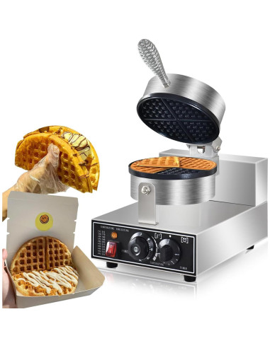 Máquina de Waffles Comercial AEYDJXMER 1300W No Pegajosa