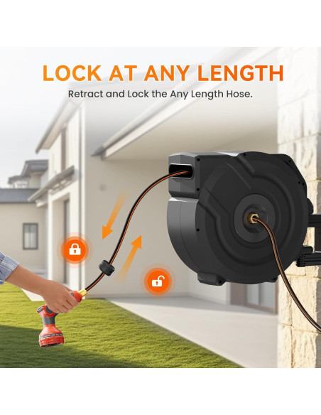 Carrete de Manguera de Jardín Retráctil NEOTEC 1/2" x 12m