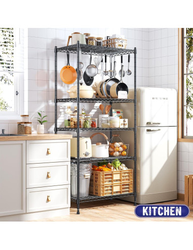 Estantería de Almacenamiento Romorgniz 5 Niveles Ajustable 151 cm