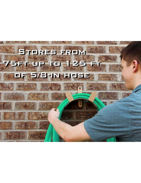 Soporte de Manguera Montado en Pared Liberty Garden 691-2 Tan - Sostiene 38 Metros