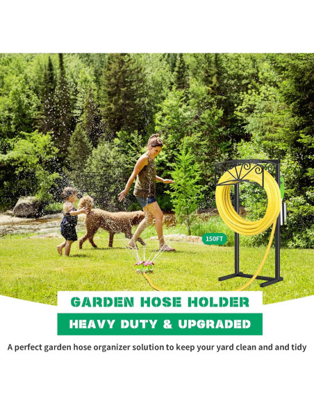 Soporte para Manguera de Jardín TomCare Metal 4 Picos 150 PIES