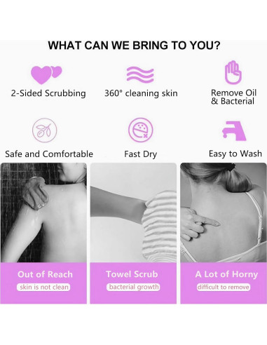 Exfoliador de Espalda de Silicona Sofine 80cm Doble Cara