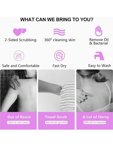 Exfoliador de Espalda de Silicona Sofine 80cm Doble Cara