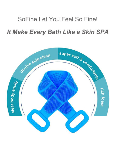 Exfoliador de Espalda de Silicona Sofine 80cm Doble Cara