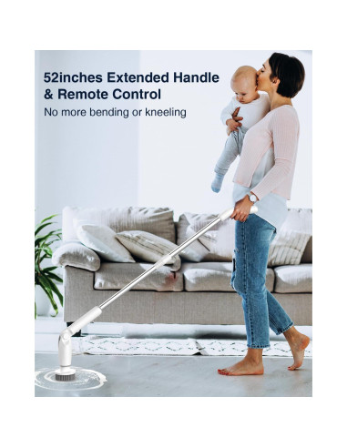 Limpiador Eléctrico Leebein YMG-820 con Control Remoto y 8 Cabezas