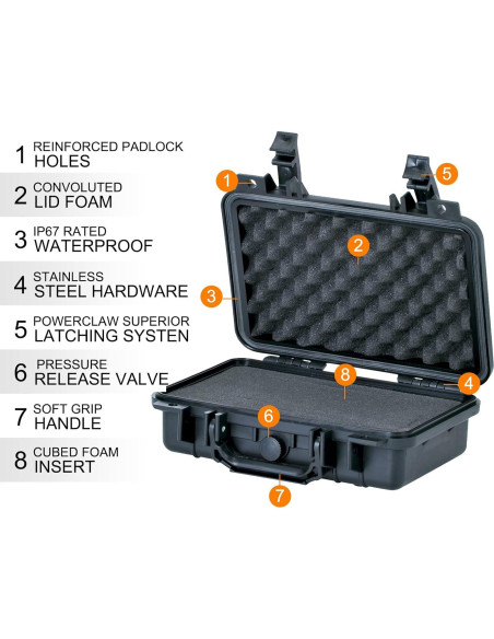 Funda Dura Impermeable MEIJIA para Cámara y Drones 29.6x21.2cm