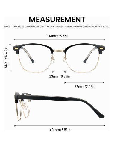 Gafas de bloqueo de luz azul Cyxus unisex, alivio fatiga ocular