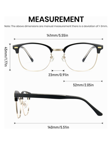 Gafas de bloqueo de luz azul Cyxus unisex, alivio fatiga ocular