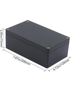 Caja de Proyecto Otdorpatio IP65 Negra 200x120x75 mm 2