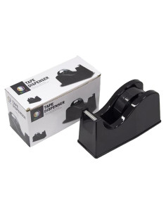 Dispensador de Cinta de Escritorio MR.R Negro para Cinta de 1" y 3"