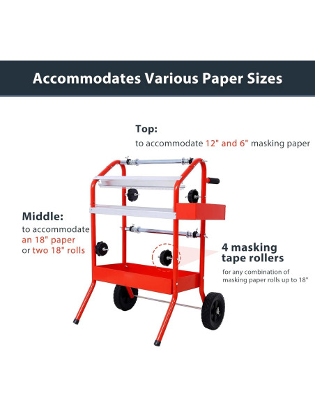 Máquina de Papel de Enmascarar Nanberone 45.72 cm con Almacenamiento