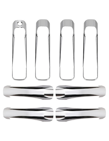 Cubiertas de Manijas de Puerta Cromo Tutor Auto para Dodge Ram 2009-2018 Cubiertas de Manijas de Puerta Cromo Tutor Auto para Dodge Ram 2009-2018