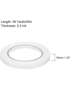 Cinta de Reparación de Encuadernación MECCANIXITY 12mm x 41m Blanca 2
