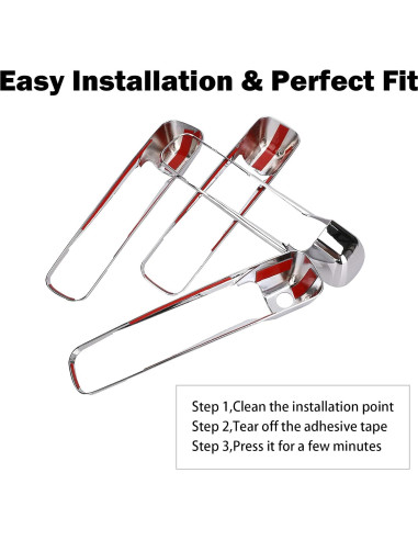 Cubiertas de Manijas de Puerta Cromo Tutor Auto para Dodge Ram 2009-2018