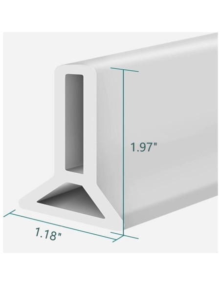 Dique de Ducha Plegable MVUENLEYOG 99 cm Negro Silicona