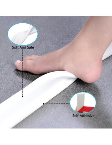 Dique de Ducha Plegable MVUENLEYOG 99 cm Negro Silicona