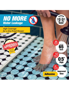 Barrera de Agua para Ducha Hippo Dam 165 cm Blanca 2