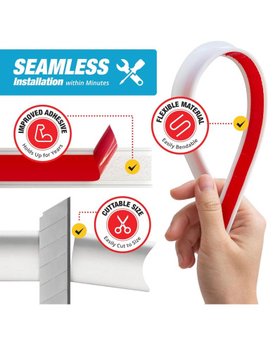 Barrera de Agua para Ducha Hippo Dam 165 cm Blanca