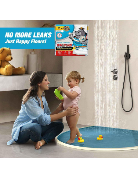 Barrera de Agua para Ducha Hippo Dam 165 cm Blanca