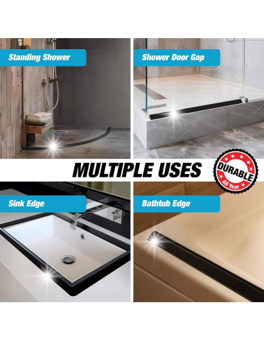 Barrera de Agua para Ducha Hippo Dam 60" Triangular Negra