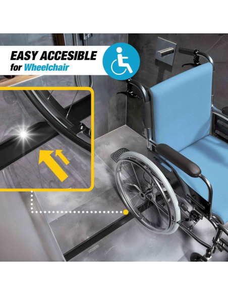 Barrera de Agua para Ducha Hippo Dam 60" Triangular Negra