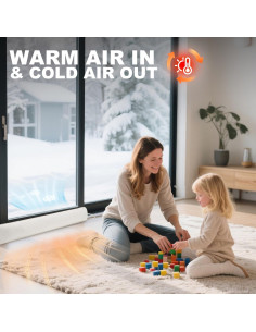 Tapón de Draft Beige UUYUUY 91.44 cm para Puertas y Ventanas 2