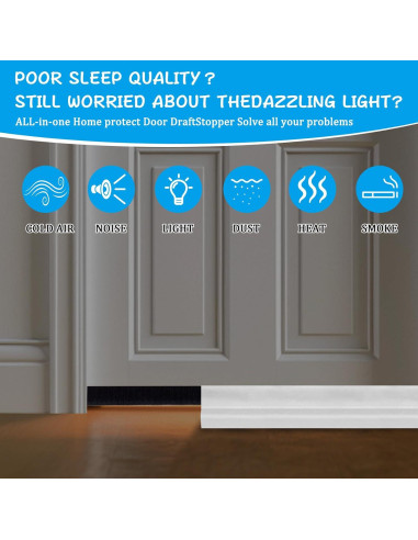 Tapón Ajustable para Corrientes de Aire TXHOIHF 91 cm Blanco