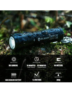 Linterna EDC OLIGHT i3E AAA 90 Lúmenes IPX8 con Clip 2