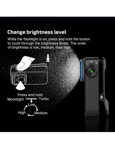 Linterna EDC OLIGHT i3E AAA 90 Lúmenes IPX8 con Clip