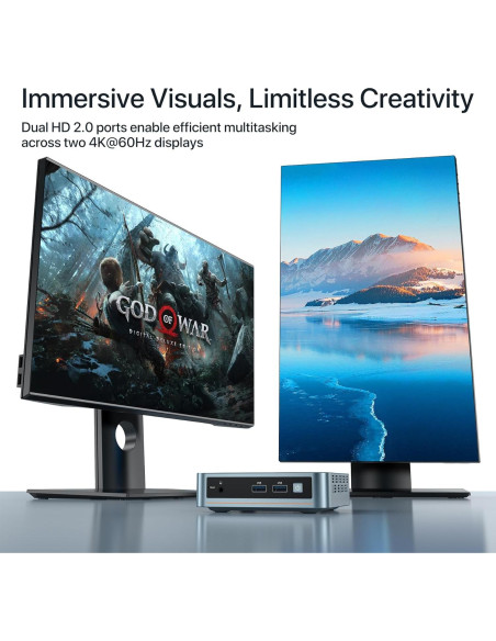 Mini PC PELADN WI-4 N5095, 8GB RAM, 256GB SSD, Doble Pantalla 4K Mini PC PELADN WI-4 N5095, 8GB RAM, 256GB SSD, Doble Pantalla 4K