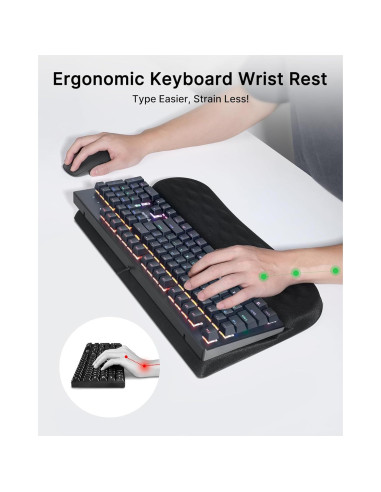 Reposamuñecas ergonómico Laborio con soporte ajustable