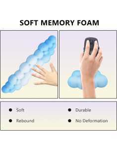 Reposamuñecas Ergonómico XHKDSYMC Nube 2 Piezas Espuma Viscoelástica 2