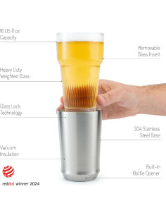 Vaso Aislado al Vacío Elevated Craft 473 ml Acero Inoxidable 2